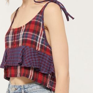 🎈 NWT Urban Outfitters plaid tank size S